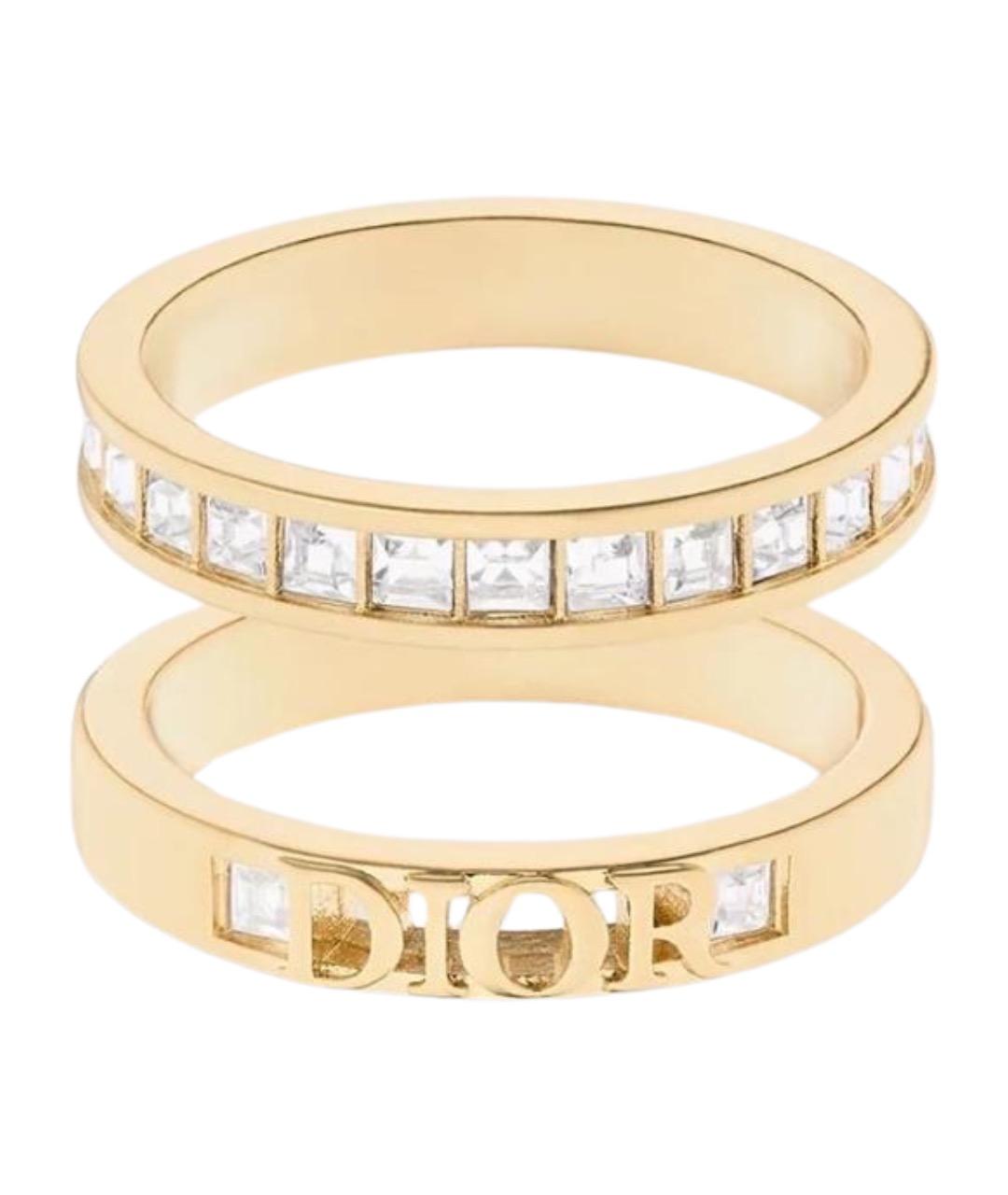 CHRISTIAN DIOR Золотое металлическое кольцо, фото 1