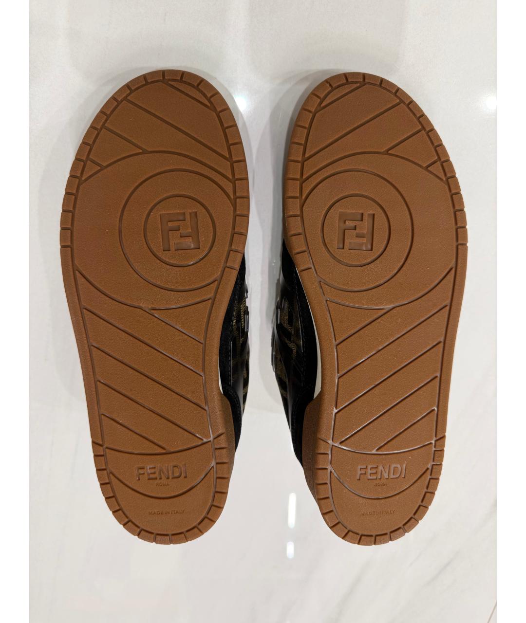 FENDI Коричневые кроссовки, фото 3
