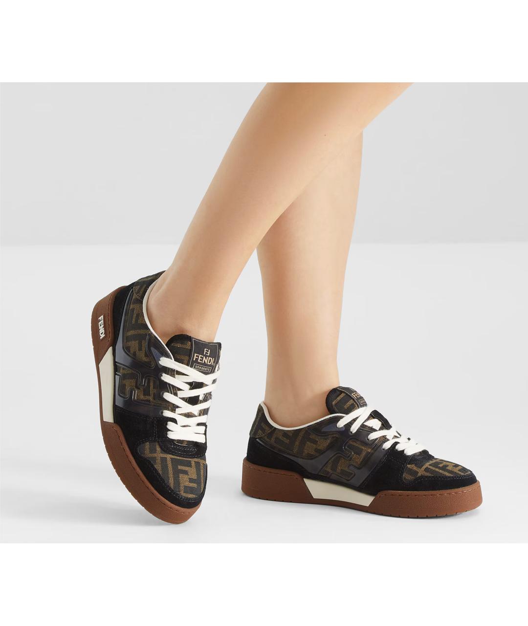 FENDI Коричневые кроссовки, фото 5
