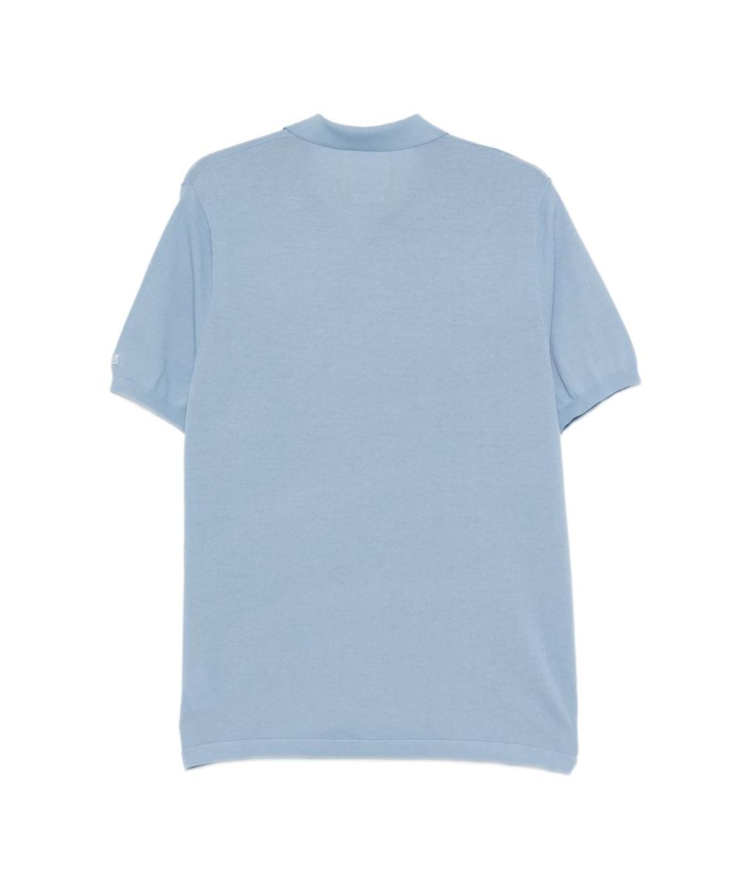 MC2 SAINT BARTH Голубое хлопковое поло с коротким рукавом, фото 2