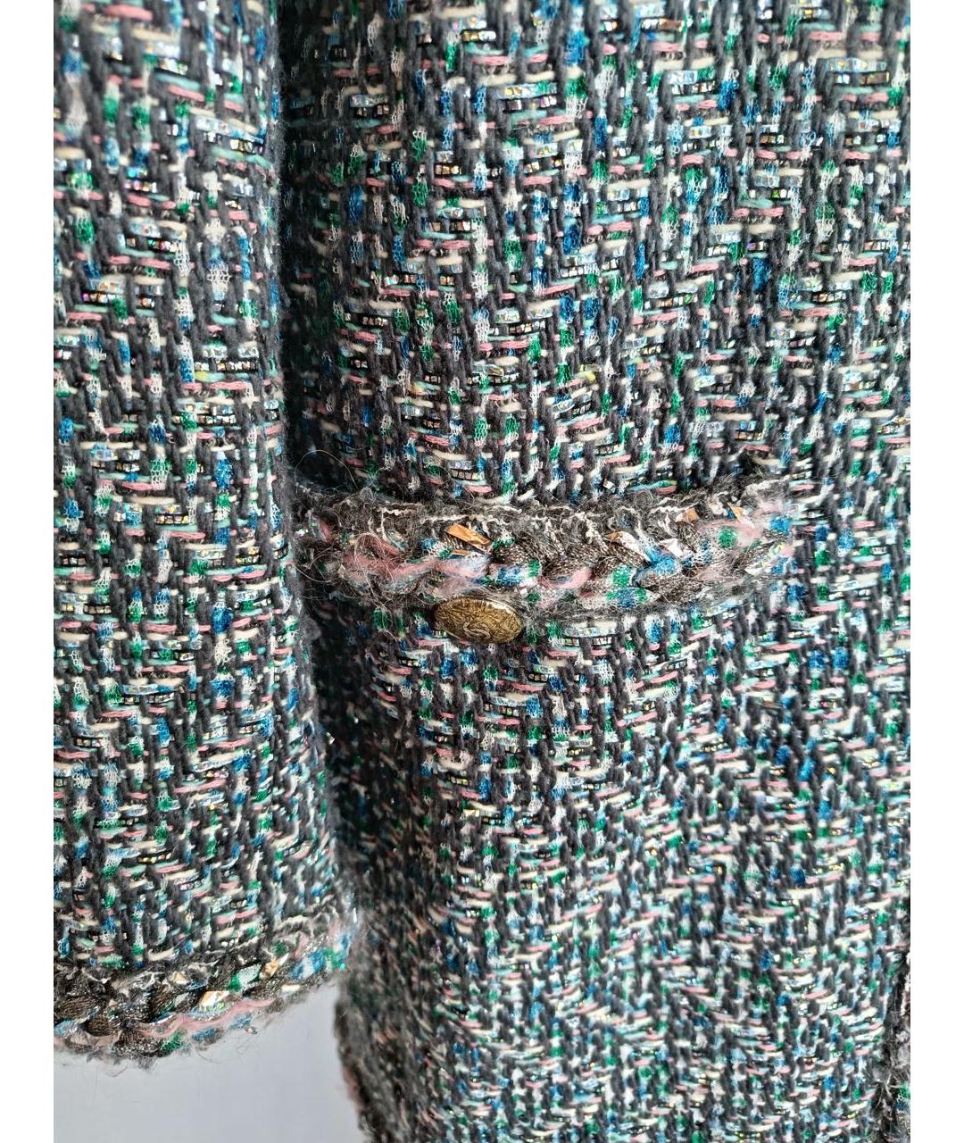 CHANEL Мульти шерстяной жакет/пиджак, фото 4