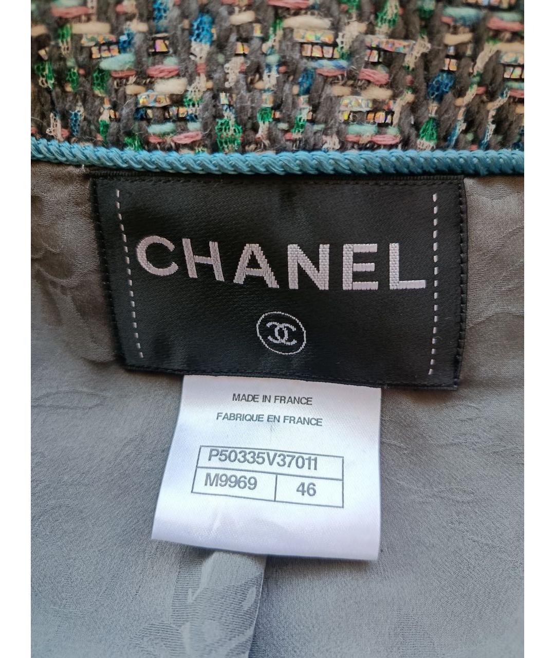 CHANEL Мульти шерстяной жакет/пиджак, фото 6