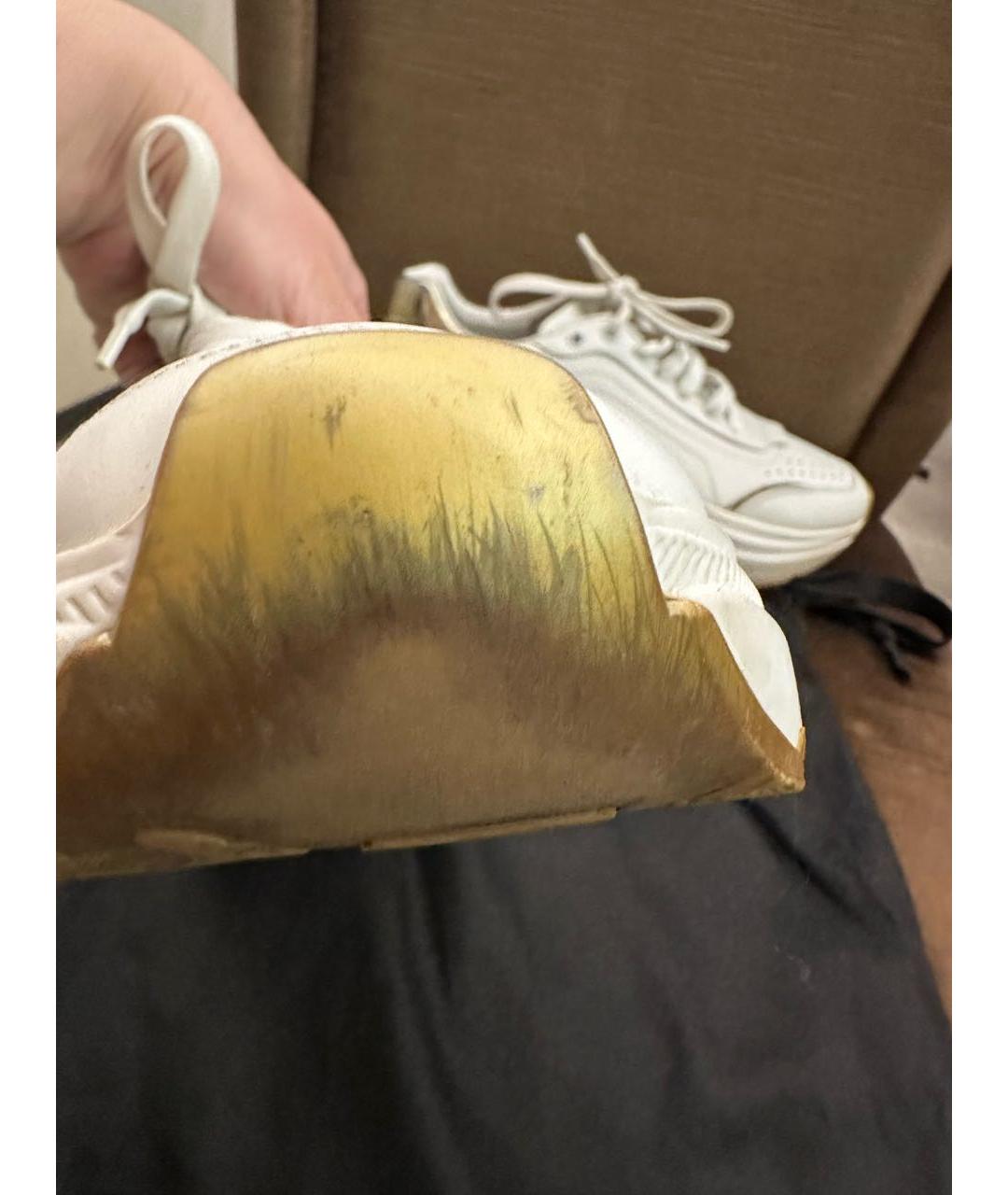 DOLCE&GABBANA Белые кожаные кроссовки, фото 8