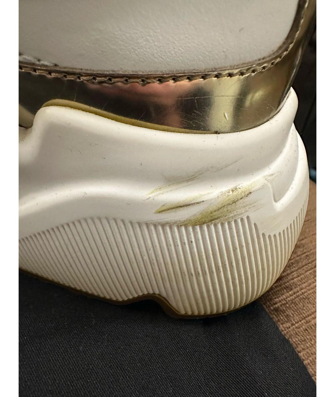 DOLCE&GABBANA Белые кожаные кроссовки, фото 6