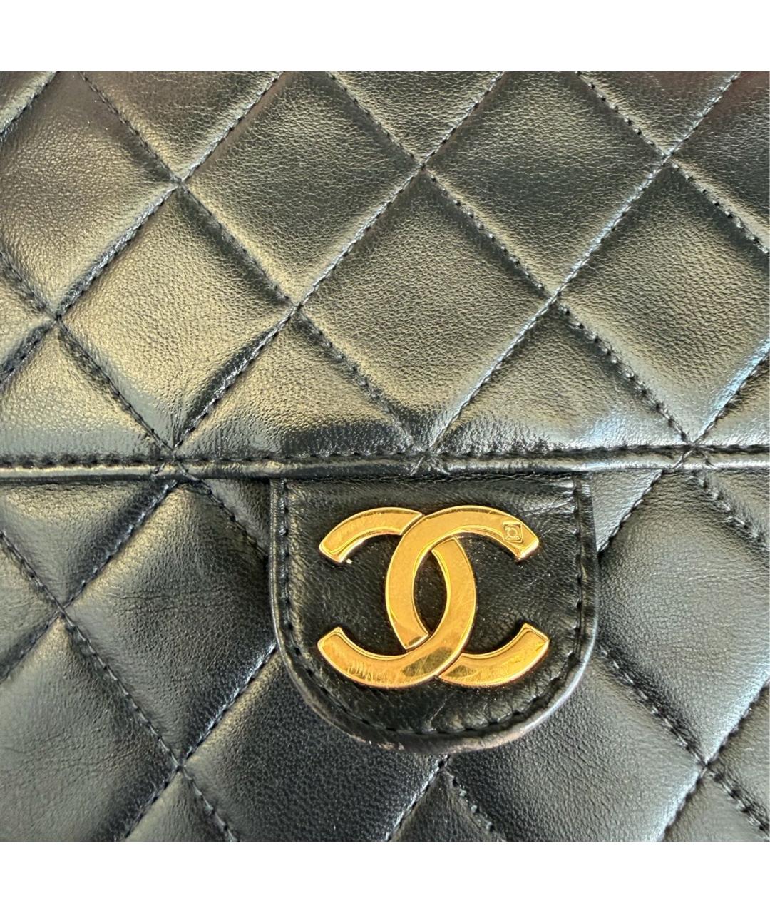 CHANEL Черная кожаная сумка через плечо, фото 7