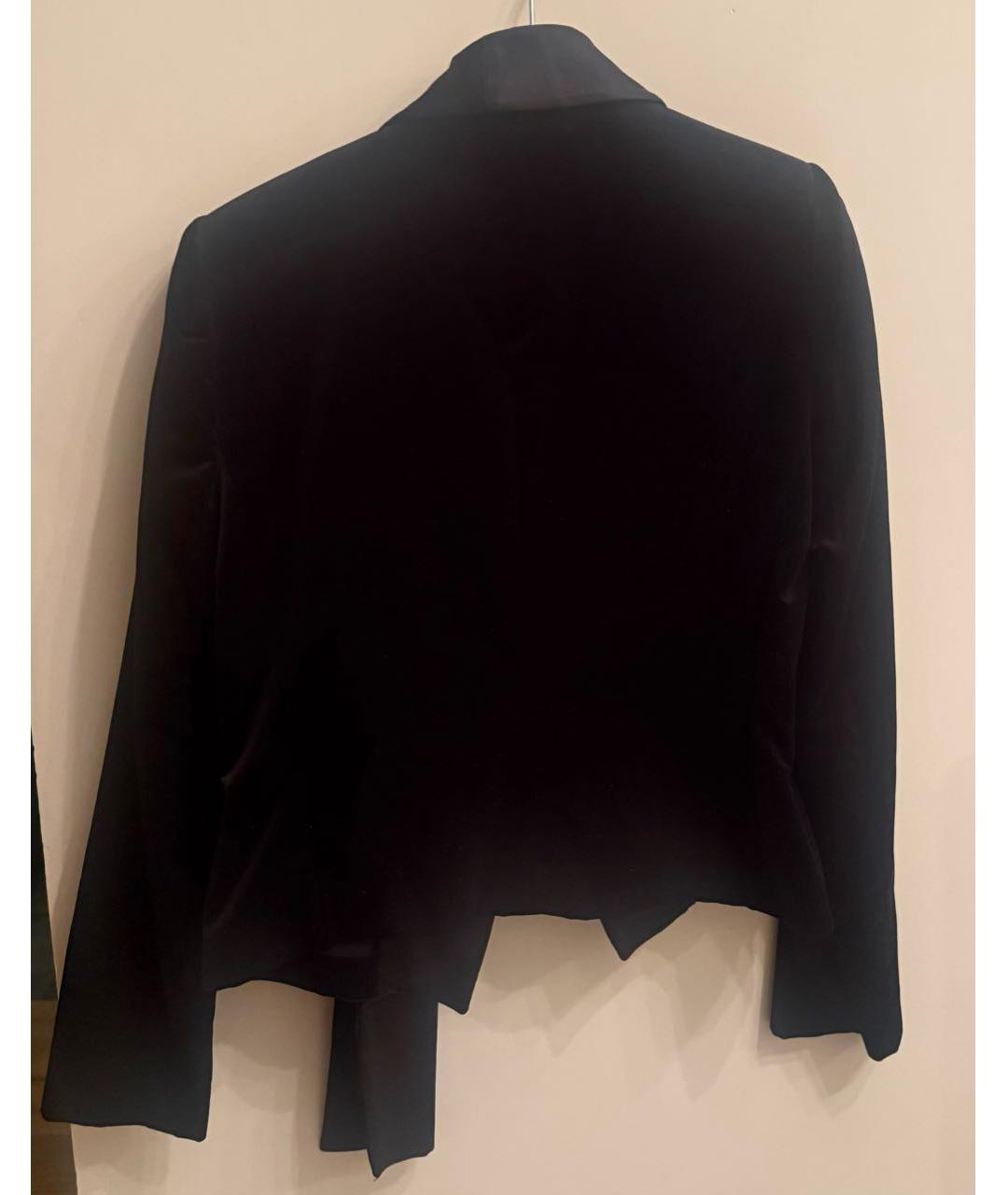 FERRAGAMO Черный шелковый жакет/пиджак, фото 2