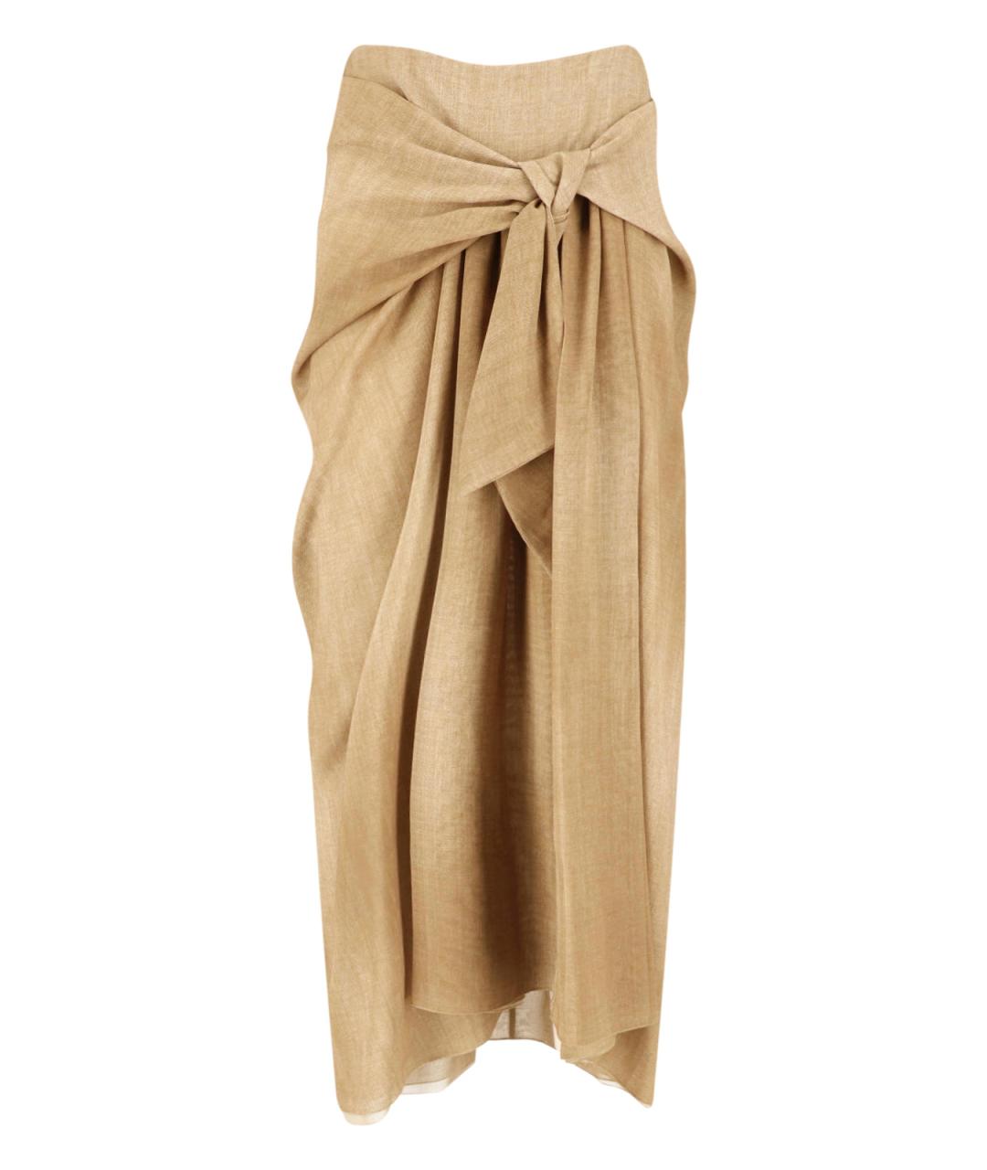 ERMANNO SCERVINO Коричневая полиэстеровая юбка миди, фото 1