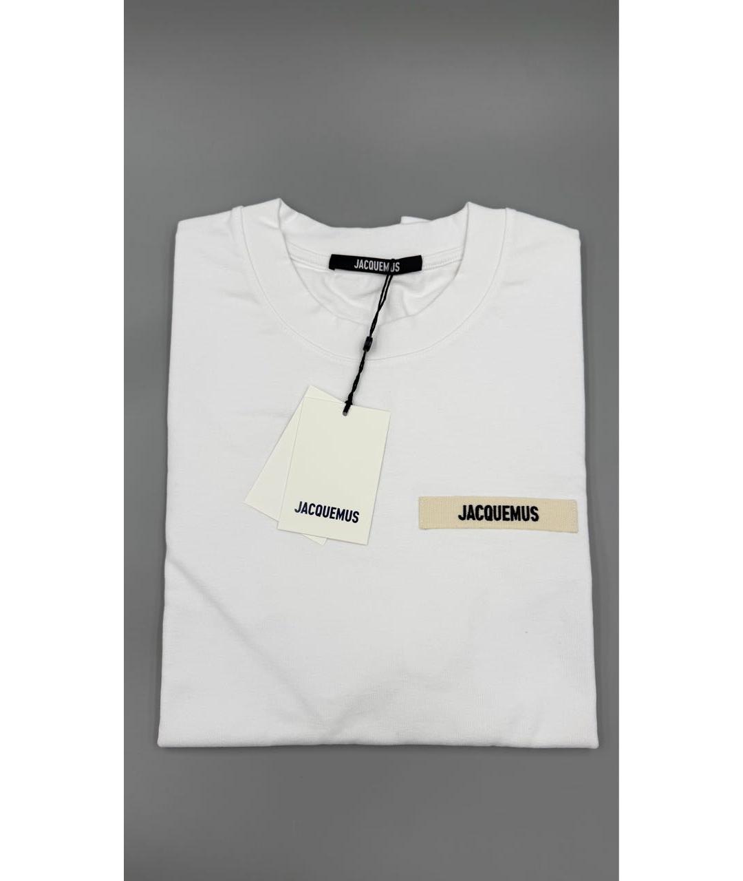 JACQUEMUS Белая хлопковая футболка, фото 2