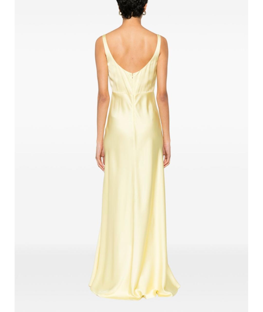 LIU JO Желтое вискозное платье, фото 4
