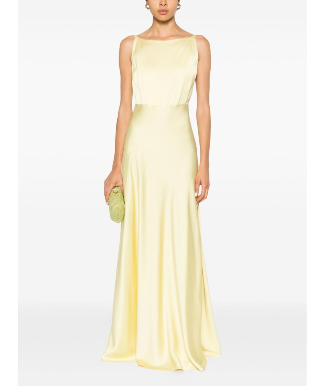 LIU JO Желтое вискозное платье, фото 5