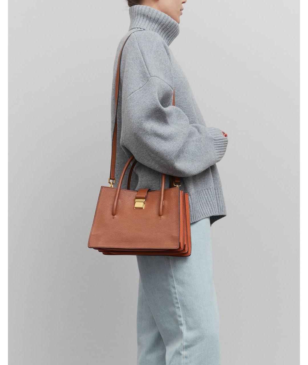 MIU MIU Коричневая кожаная сумка через плечо, фото 3