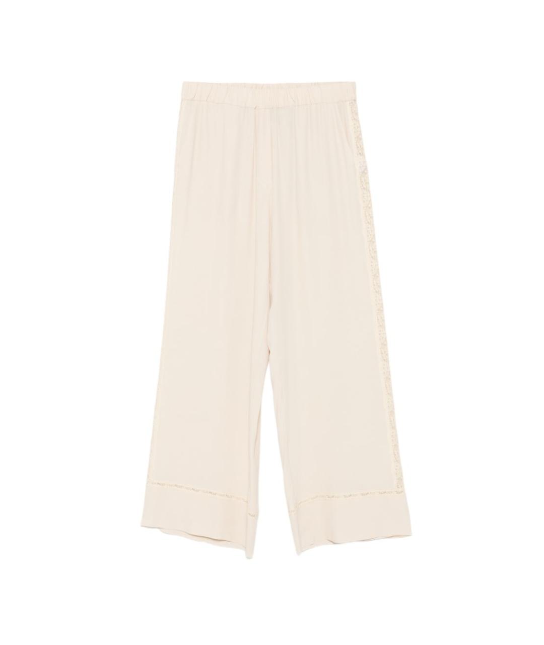 SEMICOUTURE Бежевые прямые брюки, фото 2