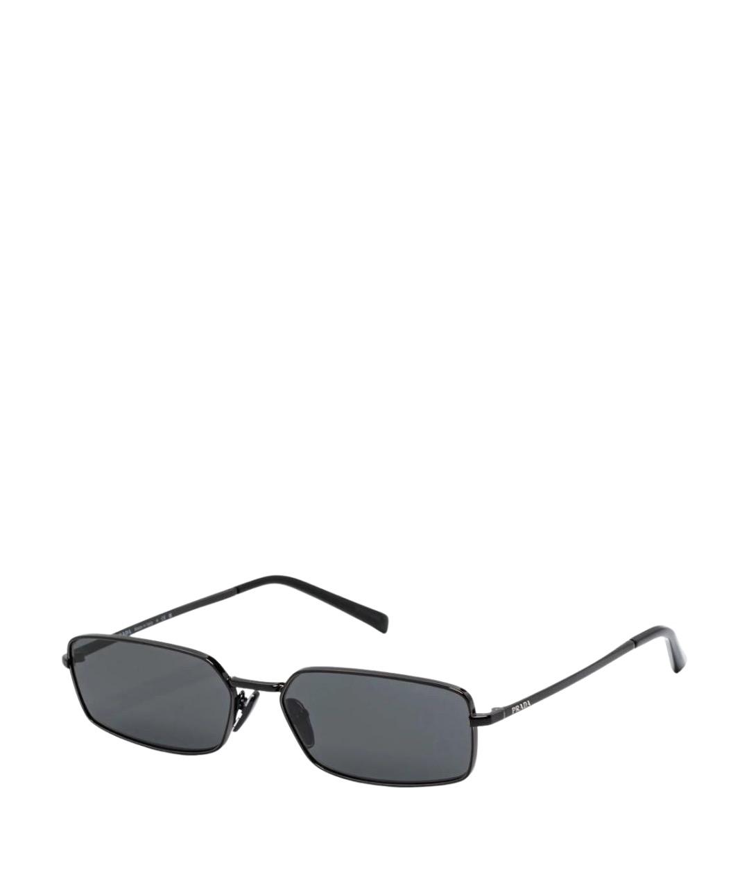 PRADA Черные металлические солнцезащитные очки, фото 1