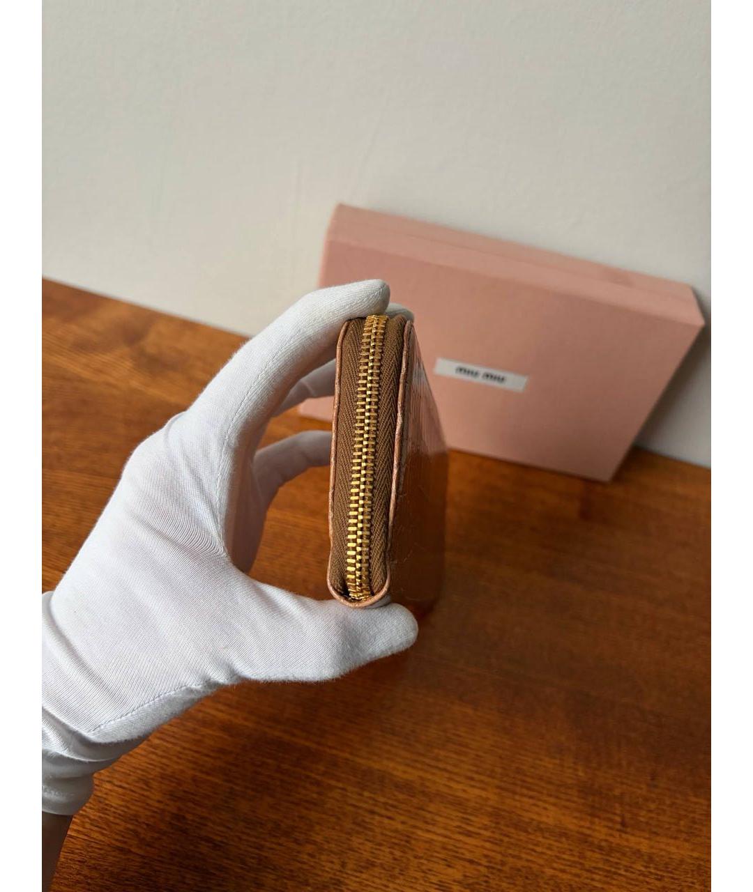 MIU MIU Коричневый кардхолдер из экзотической кожи, фото 7