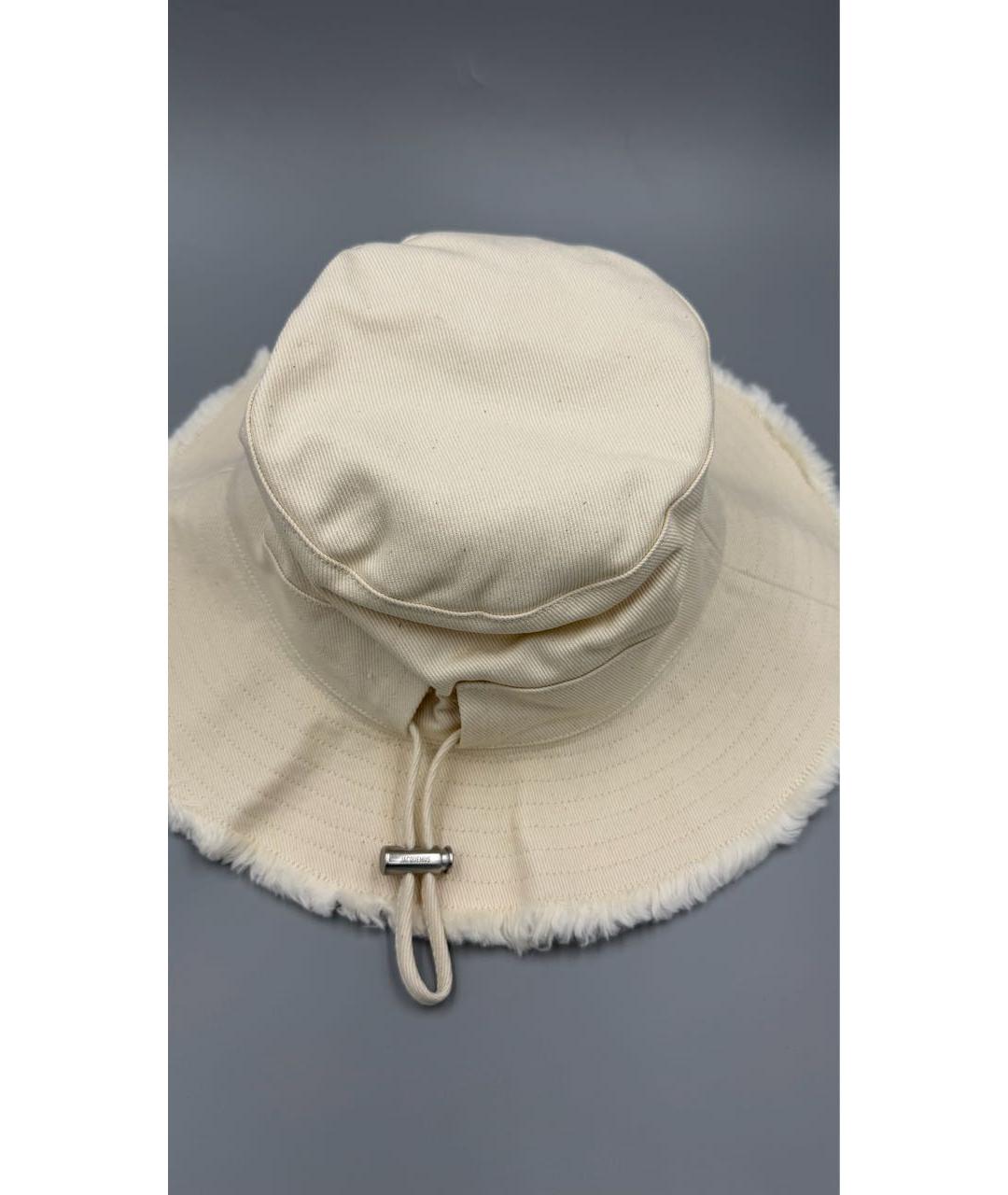 JACQUEMUS Белая хлопковая панама, фото 4