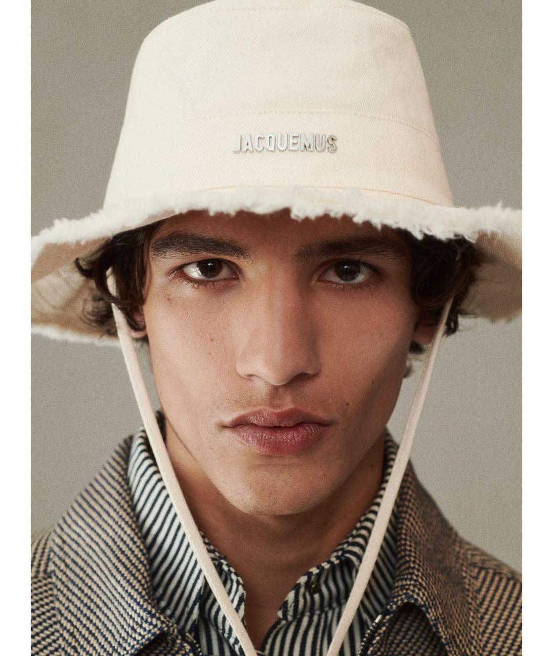 JACQUEMUS Белая хлопковая панама, фото 8