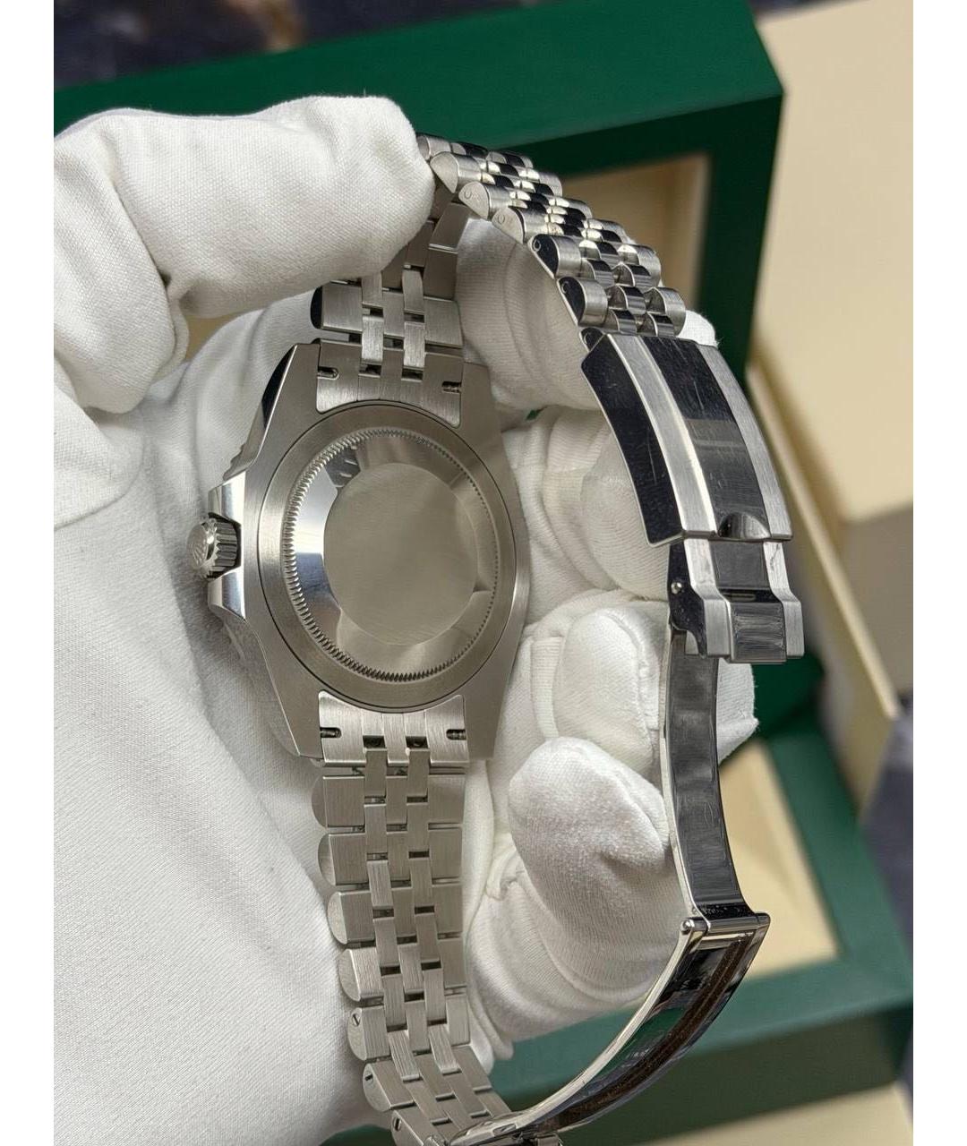 ROLEX Черные металлические часы, фото 2