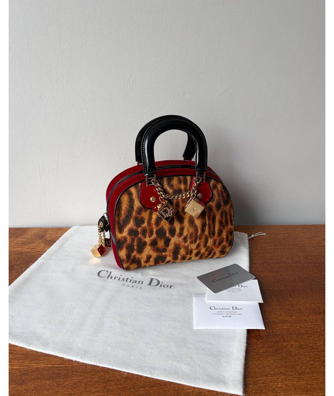 CHRISTIAN DIOR Мульти меховая сумка с короткими ручками, фото 2