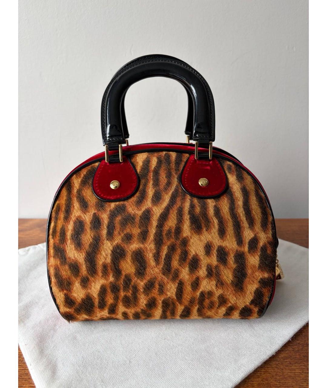 CHRISTIAN DIOR Мульти меховая сумка с короткими ручками, фото 5