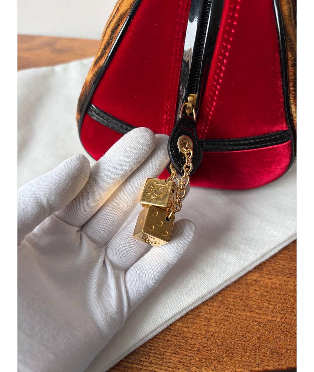 CHRISTIAN DIOR Мульти меховая сумка с короткими ручками, фото 7