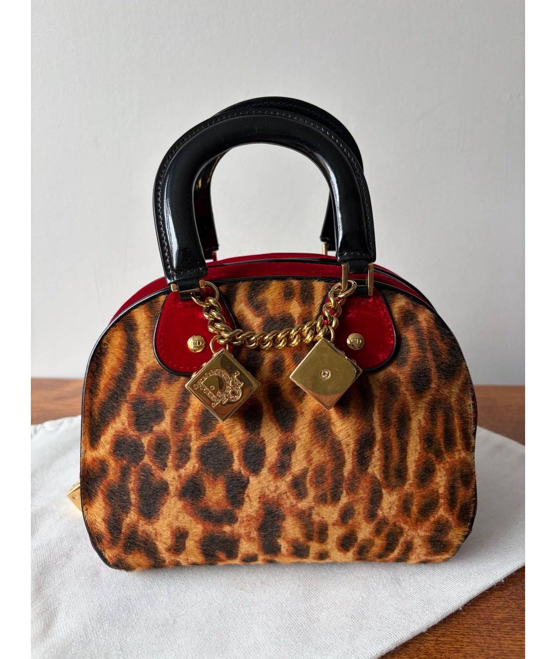 CHRISTIAN DIOR Мульти меховая сумка с короткими ручками, фото 9