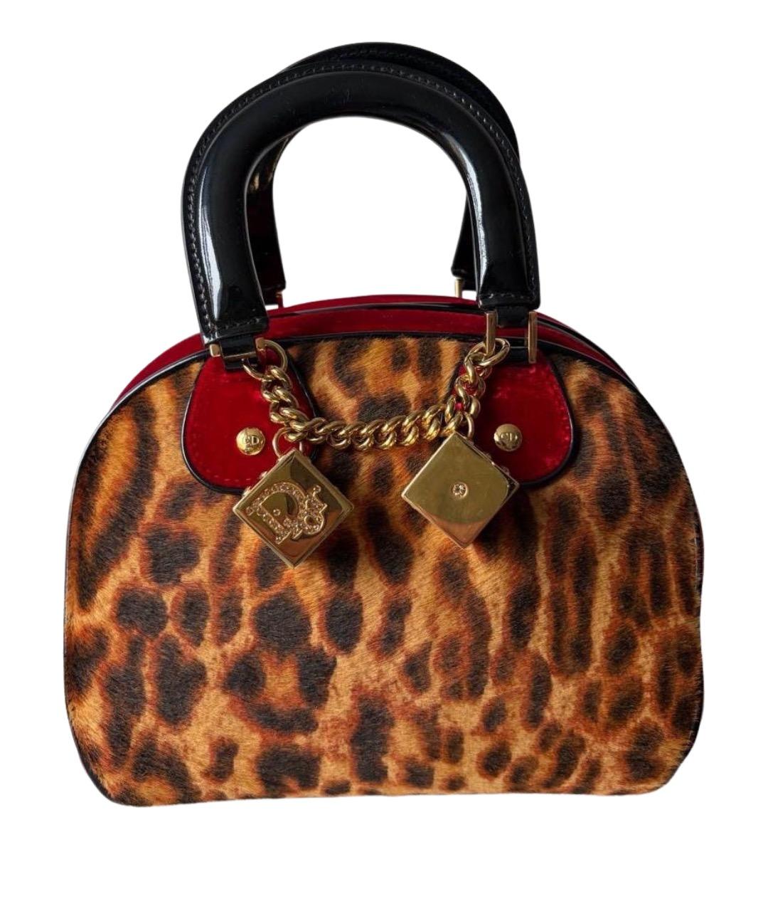 CHRISTIAN DIOR Мульти меховая сумка с короткими ручками, фото 1