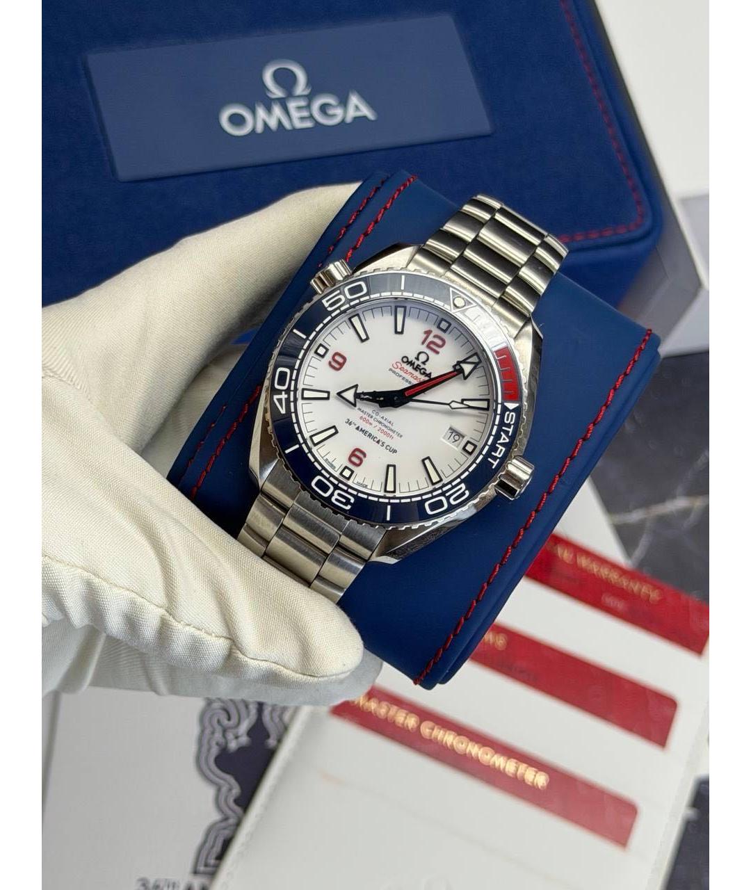 OMEGA Серебряные металлические часы, фото 7