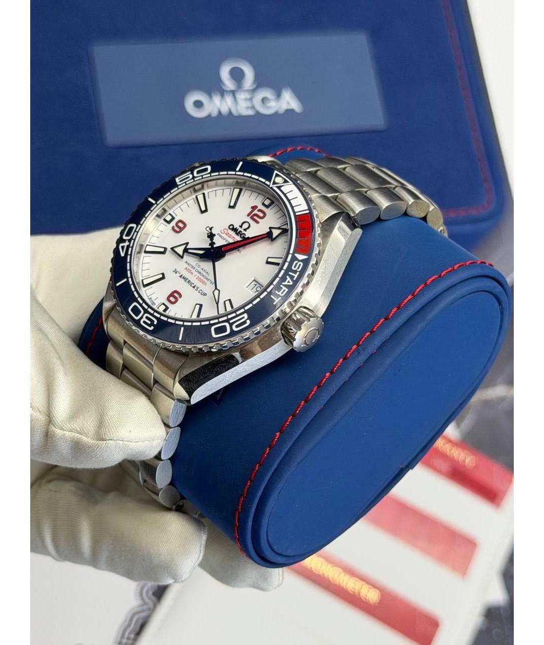 OMEGA Серебряные металлические часы, фото 6