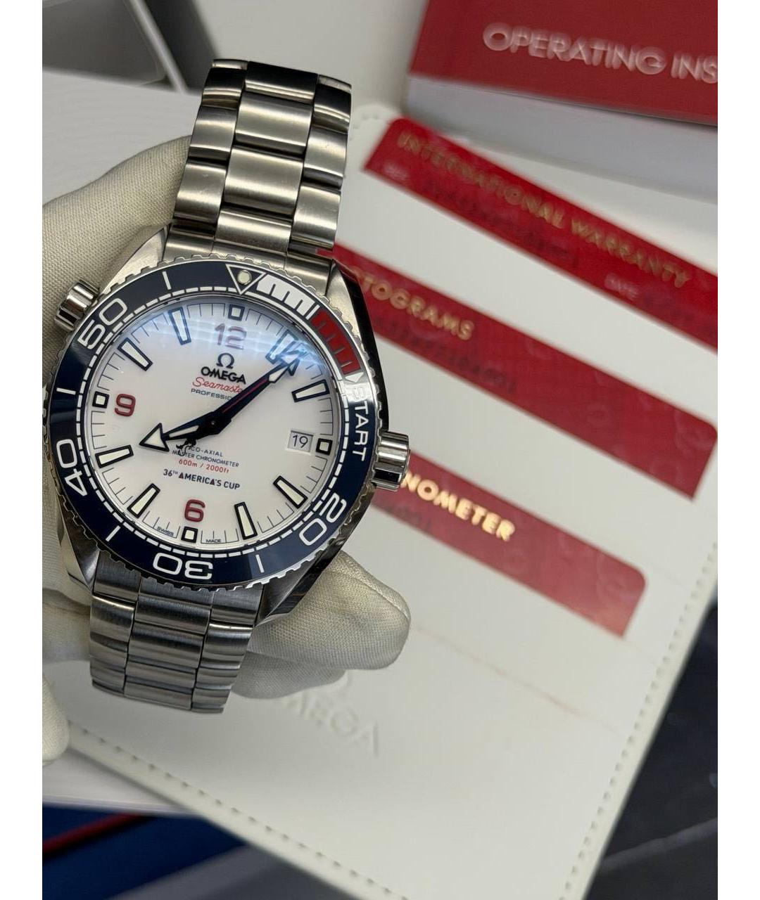 OMEGA Серебряные металлические часы, фото 5