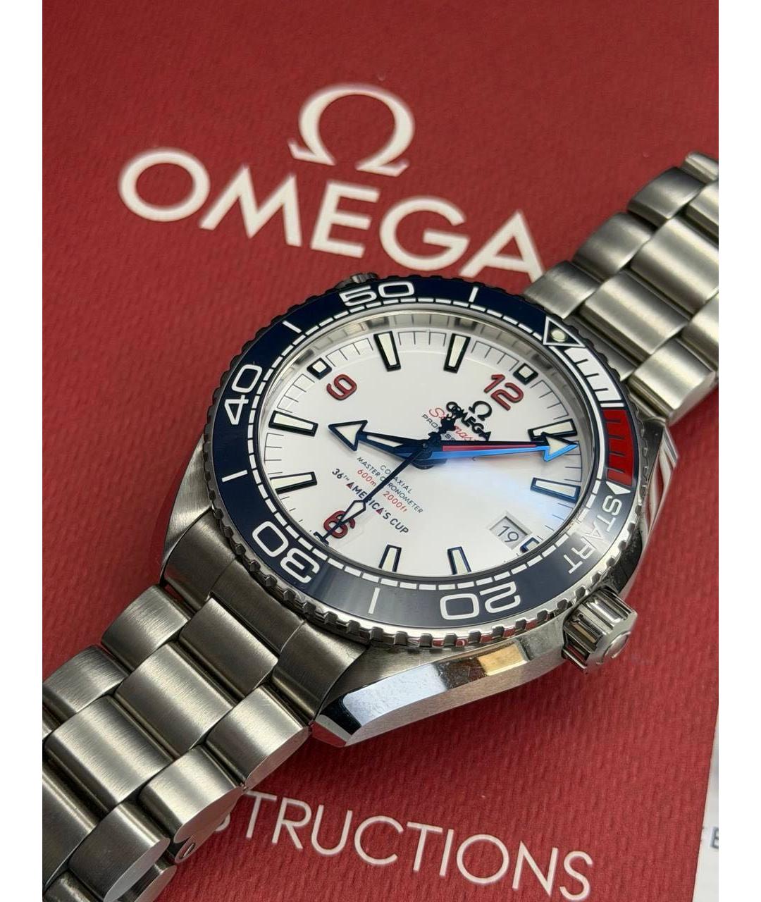 OMEGA Серебряные металлические часы, фото 3