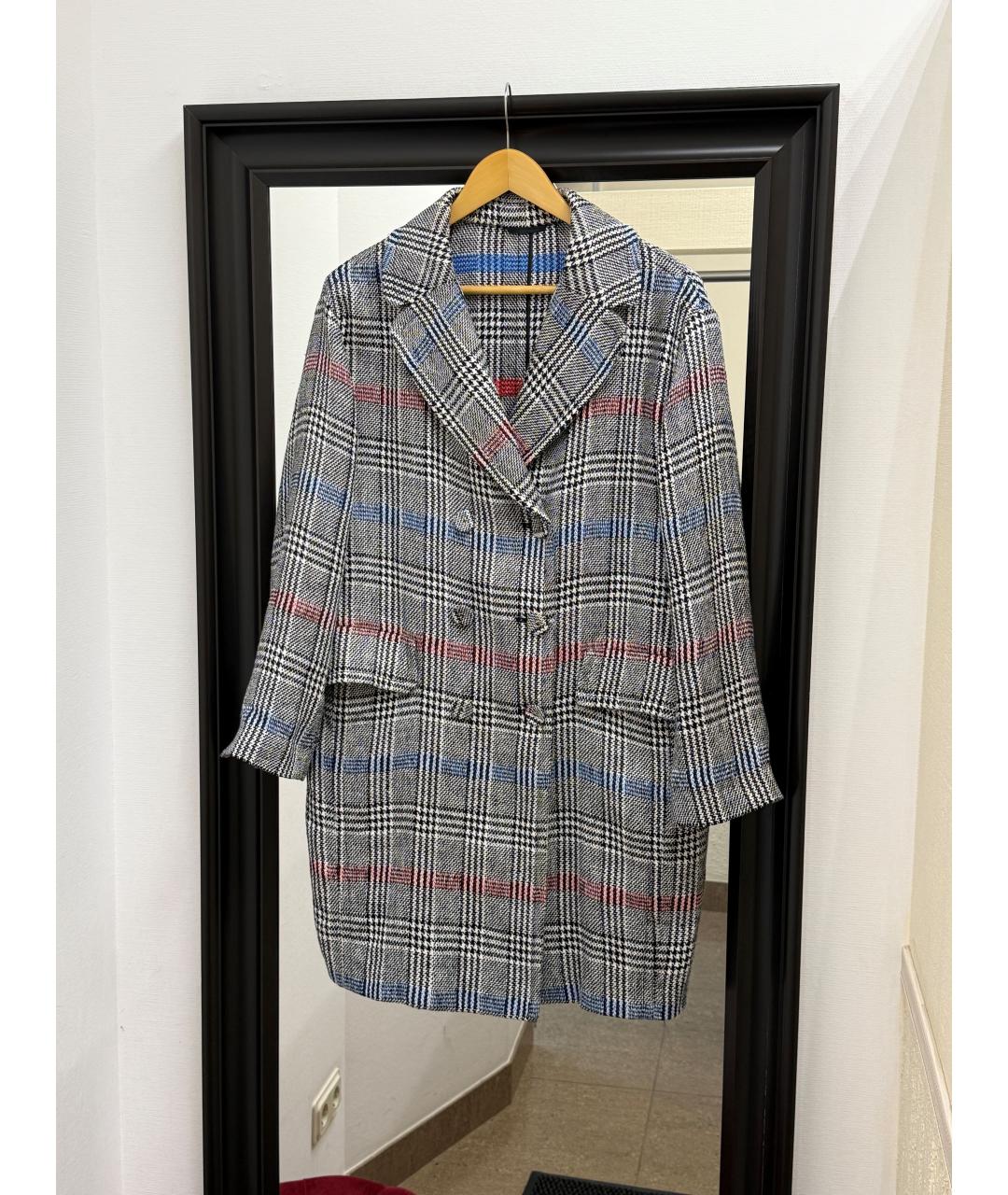 ERMANNO SCERVINO Серое пальто, фото 10