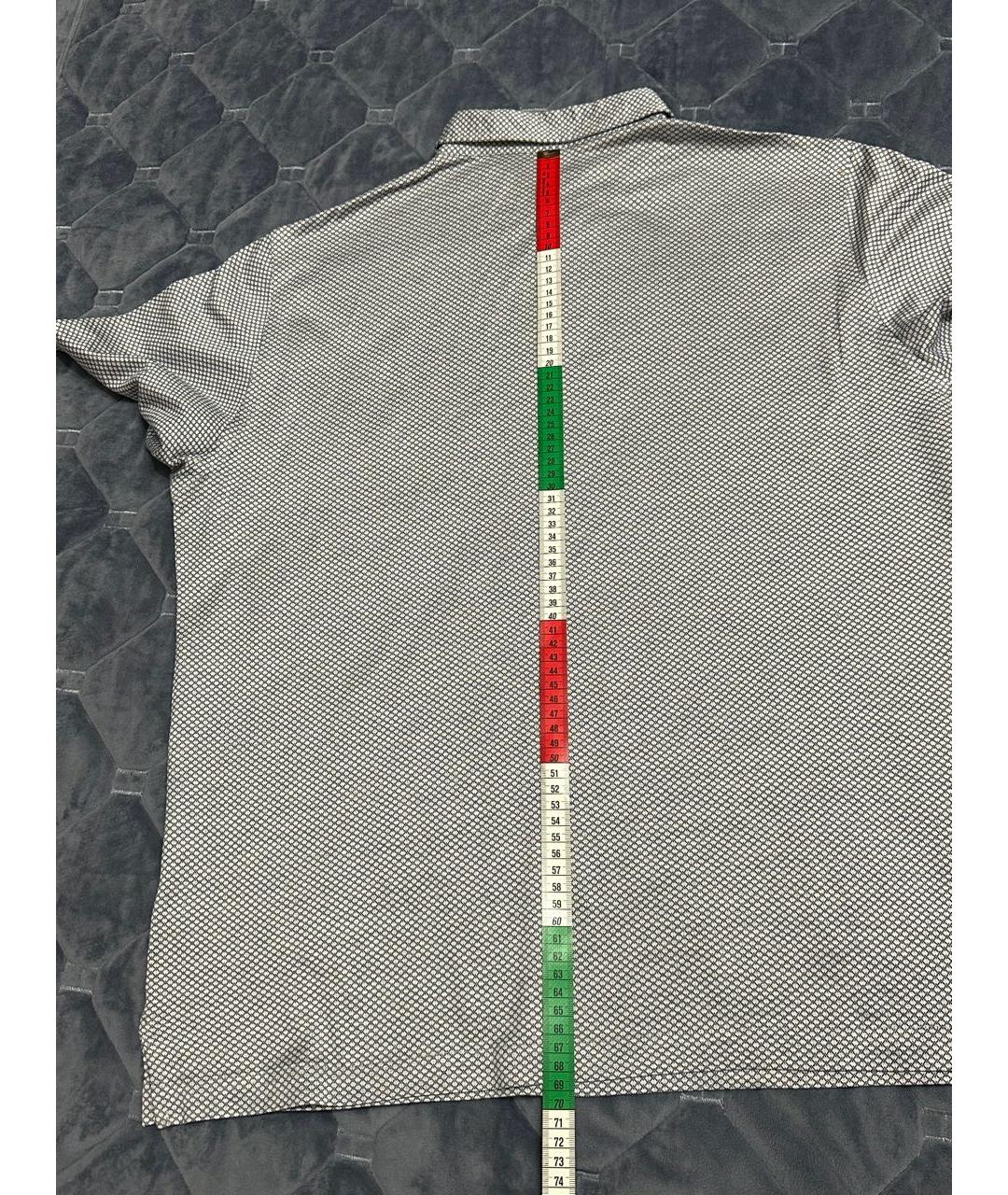 BRIONI Серое хлопковое поло с коротким рукавом, фото 7