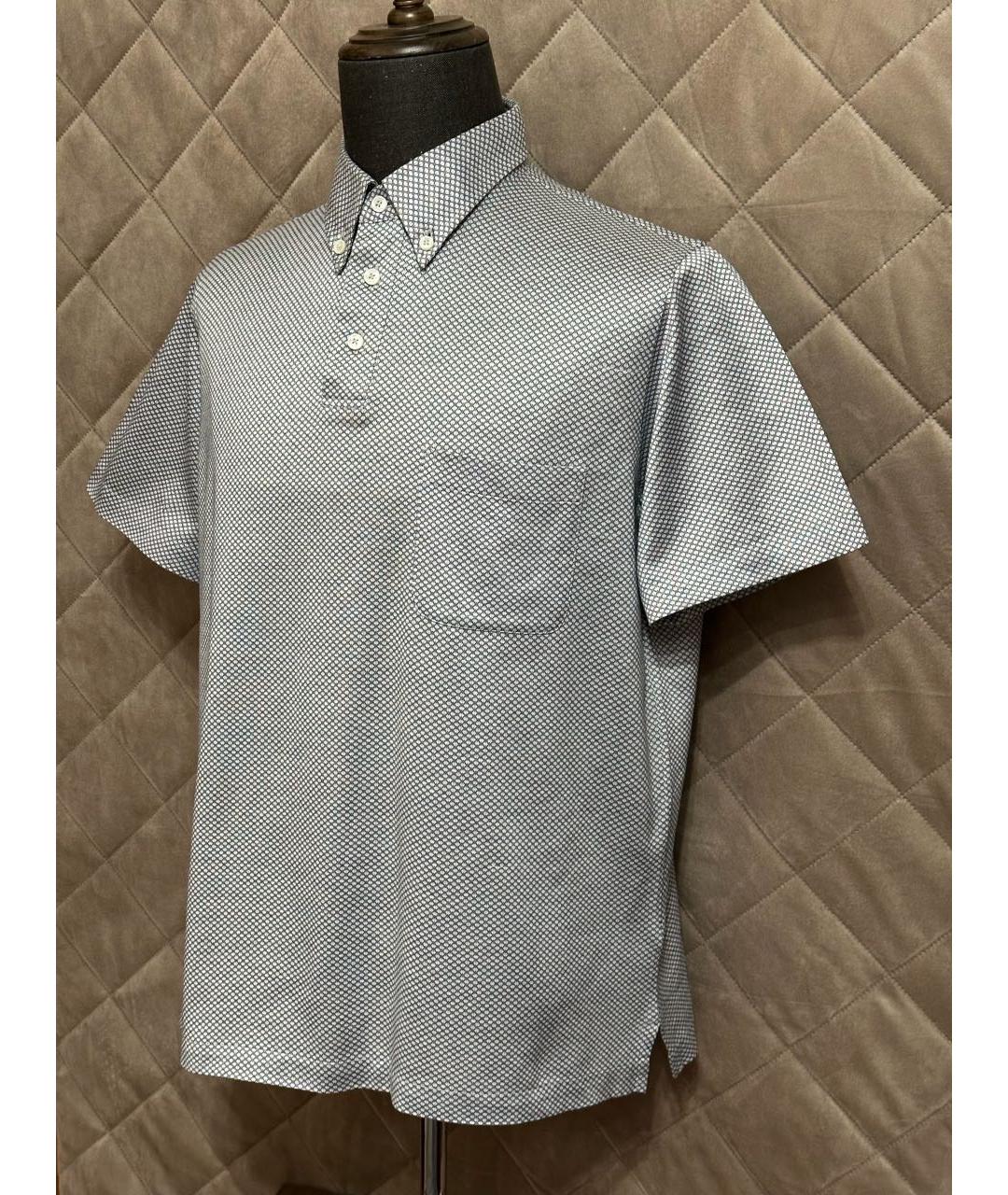 BRIONI Серое хлопковое поло с коротким рукавом, фото 3