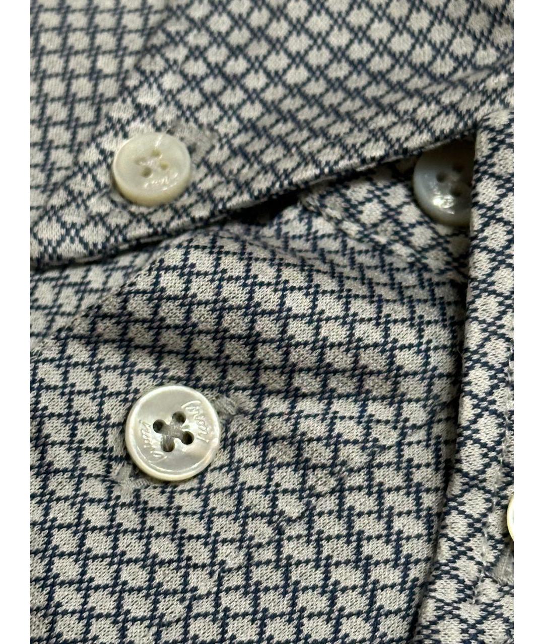 BRIONI Серое хлопковое поло с коротким рукавом, фото 8