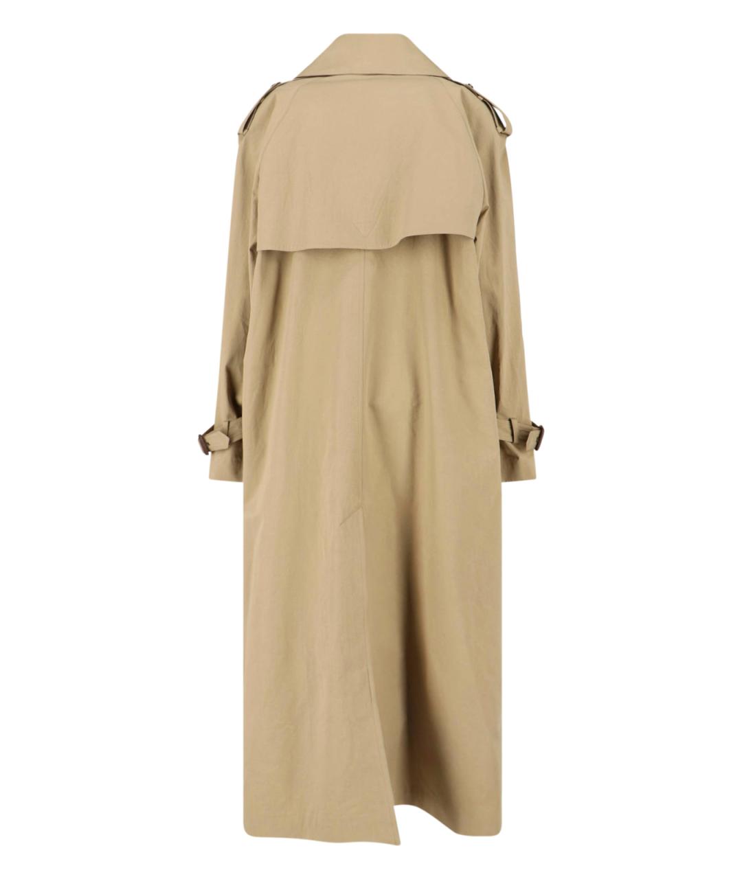 SAINT LAURENT Бежевый хлопковый тренч/плащ, фото 2