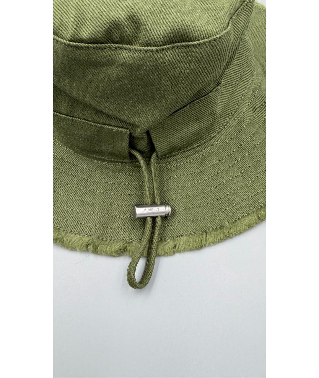 JACQUEMUS Хаки хлопковая панама, фото 3