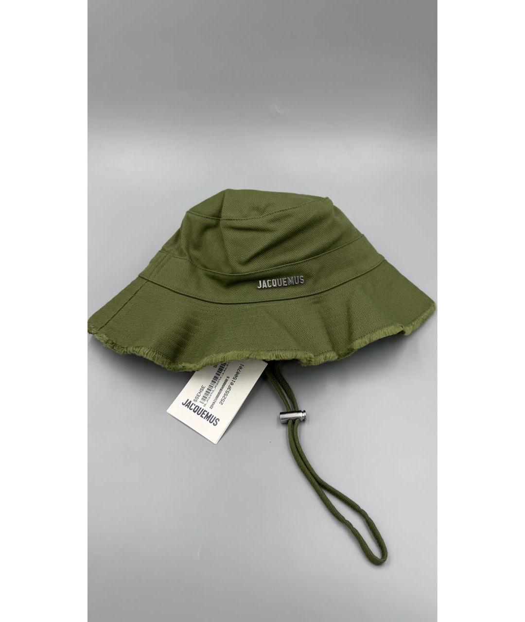 JACQUEMUS Хаки хлопковая панама, фото 2