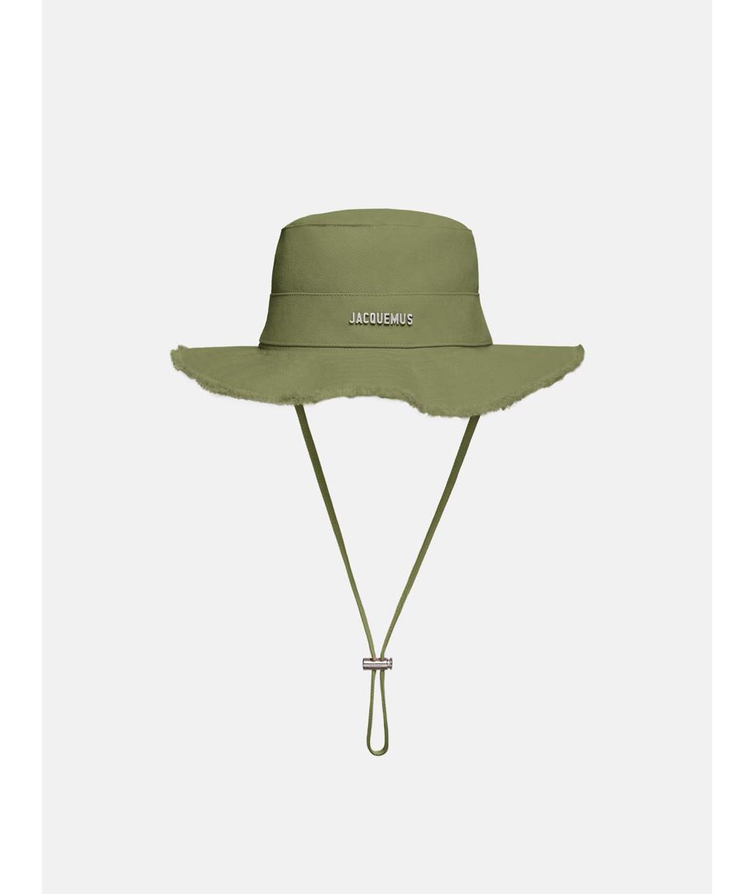 JACQUEMUS Хаки хлопковая панама, фото 9