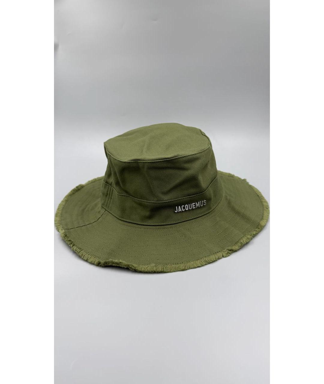 JACQUEMUS Хаки хлопковая панама, фото 4