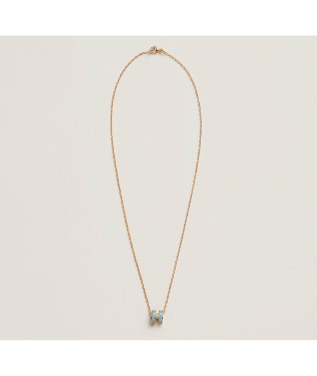 HERMES Голубая металлическая подвеска, фото 2