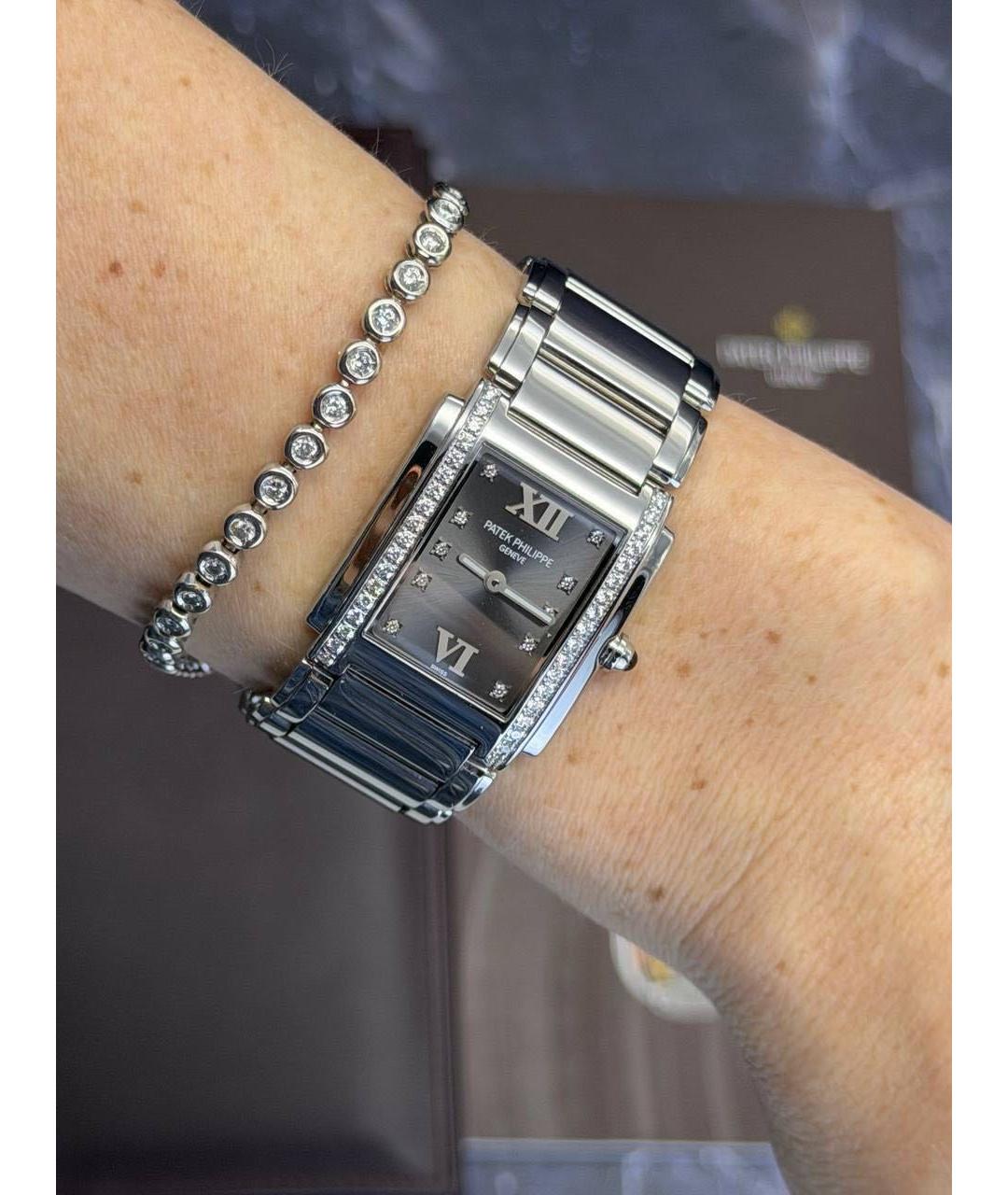 PATEK PHILIPPE Серые металлические часы, фото 6