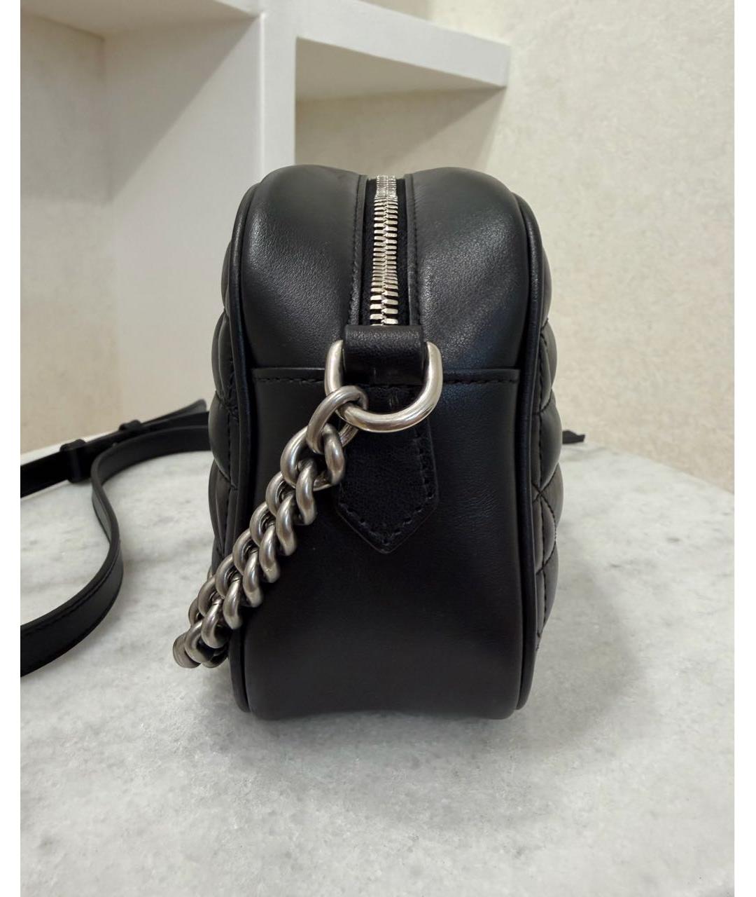 GUCCI Черная кожаная сумка через плечо, фото 8