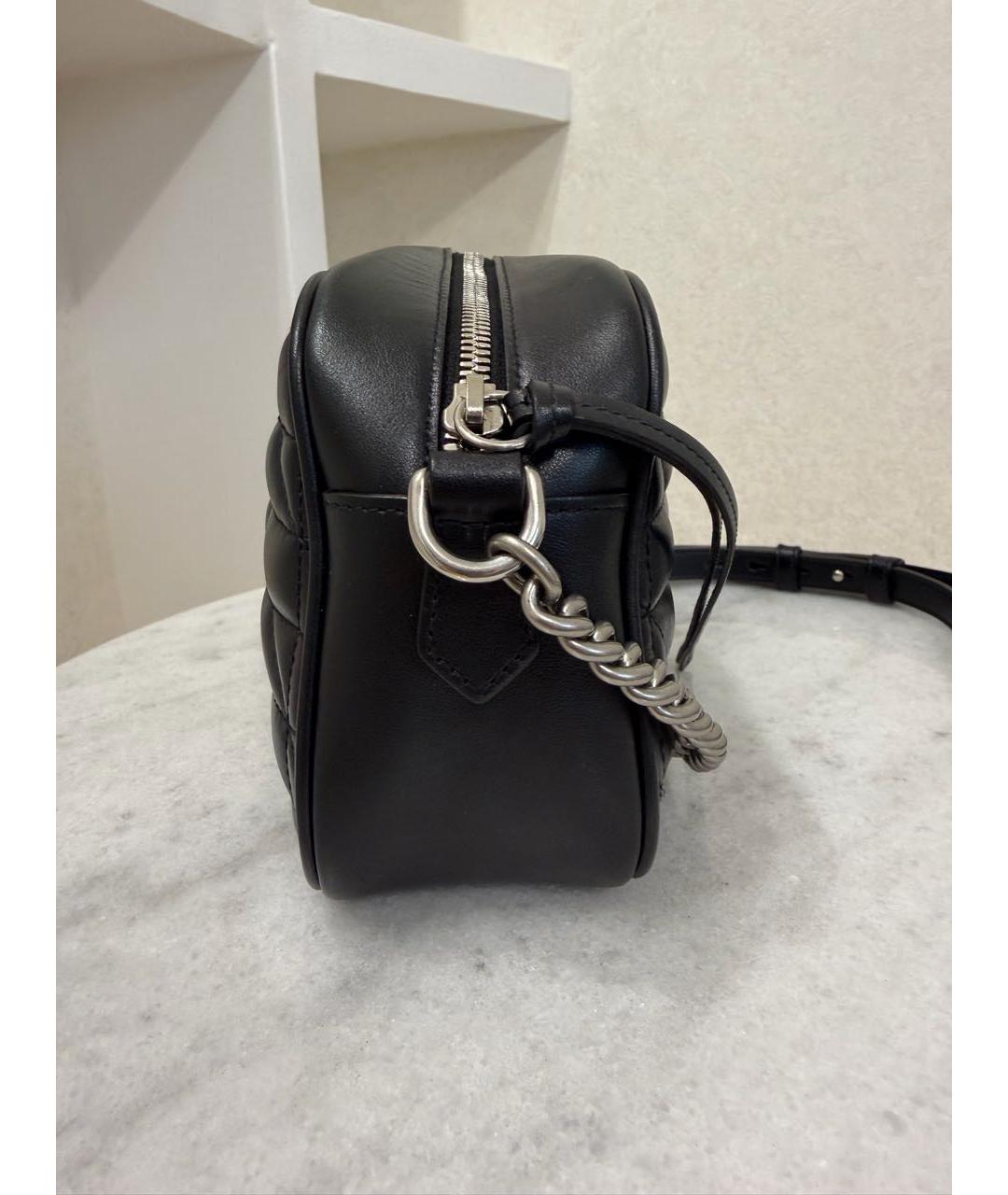 GUCCI Черная кожаная сумка через плечо, фото 7