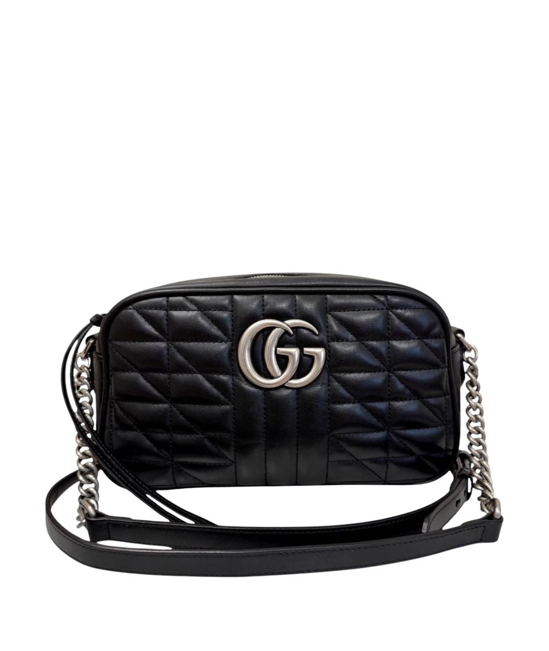 GUCCI Черная кожаная сумка через плечо, фото 1