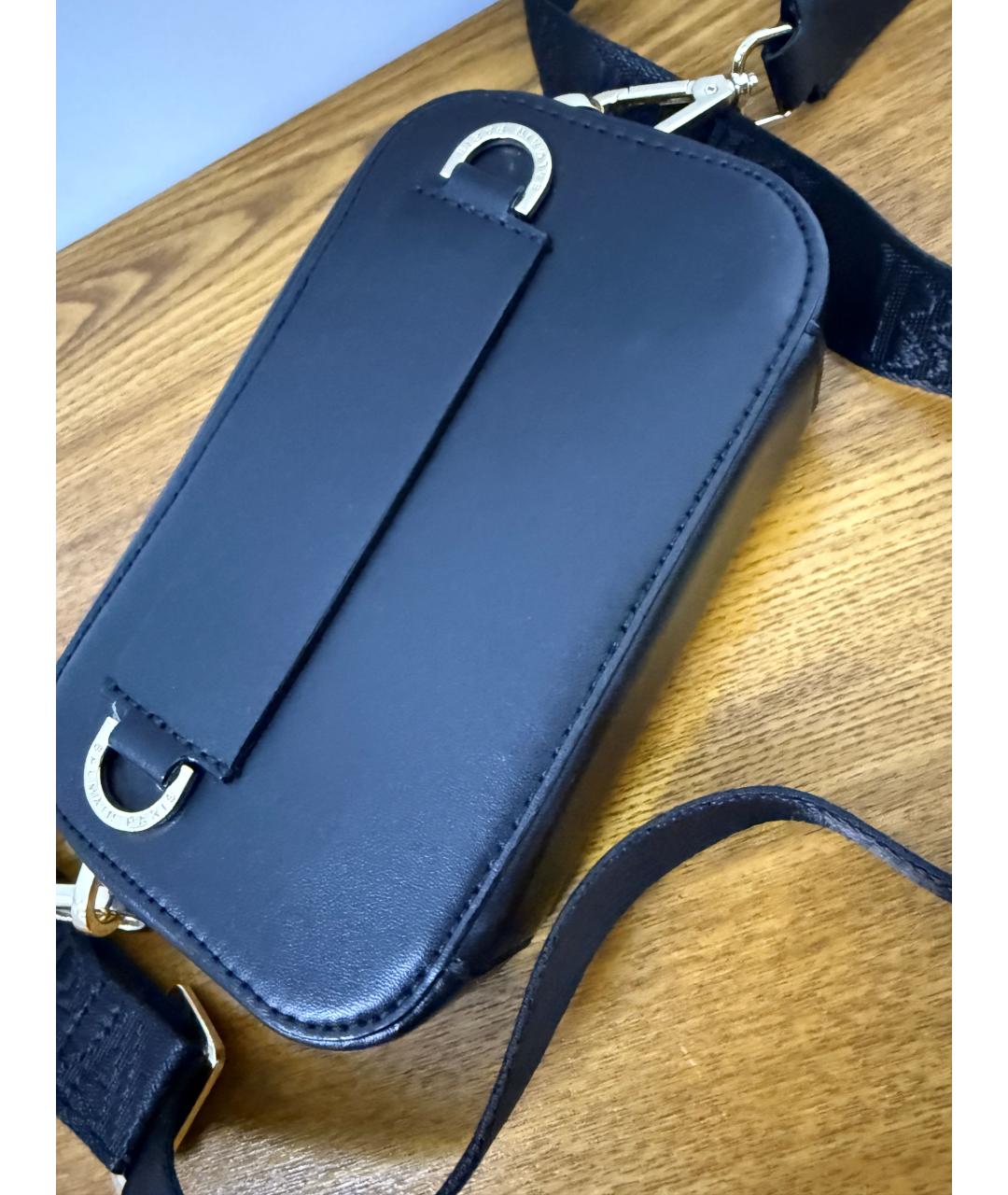 BALMAIN Черная кожаная сумка через плечо, фото 5