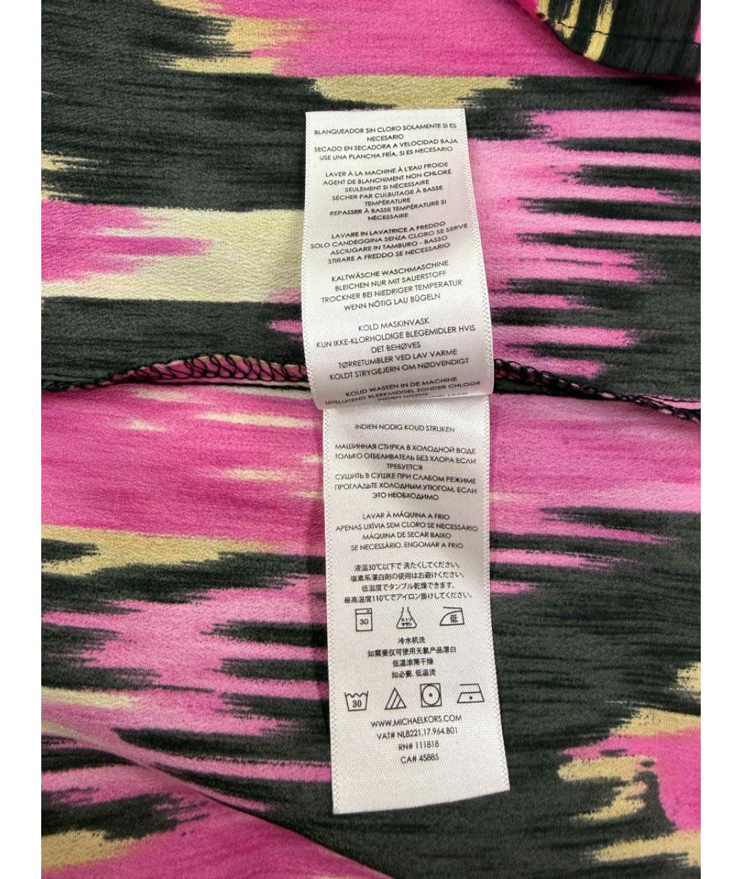 MICHAEL KORS Розовая полиэстеровая блузы, фото 5