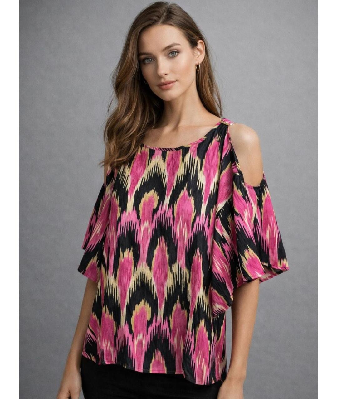 MICHAEL KORS Розовая полиэстеровая блузы, фото 6