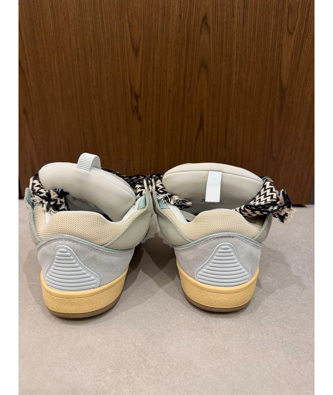 LANVIN Серые низкие кроссовки / кеды, фото 4