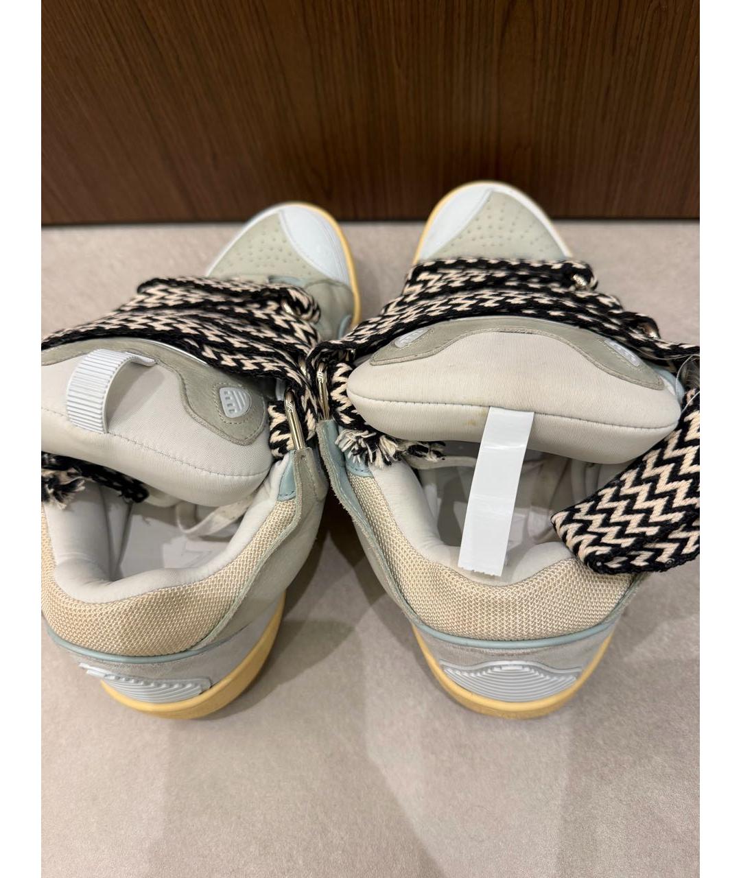 LANVIN Серые низкие кроссовки / кеды, фото 5