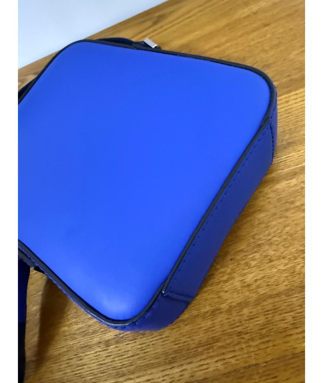 HUGO BOSS Синяя кожаная сумка на плечо, фото 8